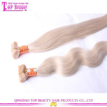 Top Grade vente chaude blonde 613 bande de cheveux extensions pas cher remy peau bande de trame dans les extensions de cheveux